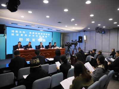 湖南高院召开“发挥刑事审判职能 建设更高水平平安湖南”新闻发布会